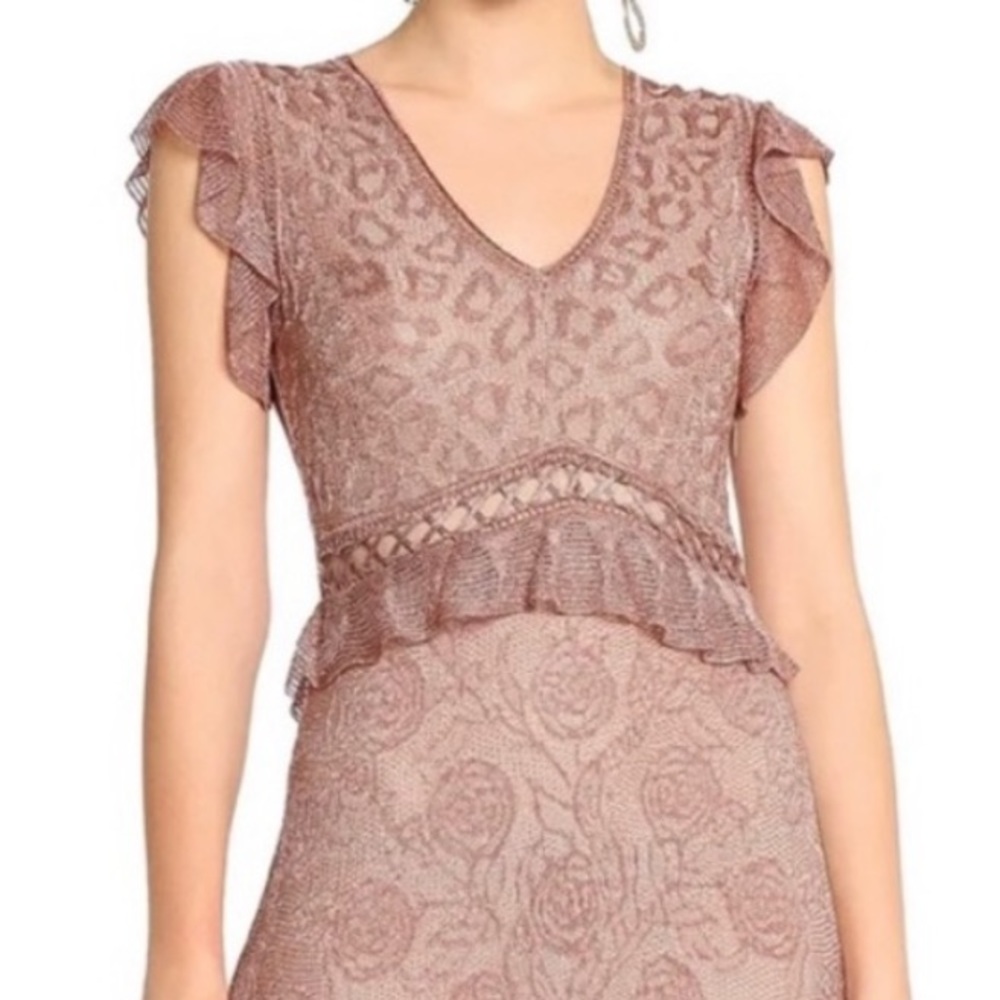 Roberto Cavalli Ruffle-trimmed Crochet-knit Dress - Picture 1 of 16
